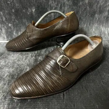 scarpe 싱글 몽크 스트랩 리자드 7 26cm 상당 브라운