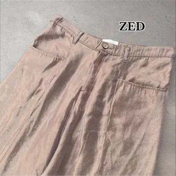 ZED 새틴 와이드 팬츠 베이지 와이드 팬츠