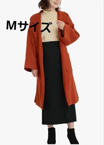 M 사이즈 롱 코트 여성용 오버사이즈 체스터 코트 벨트 포함