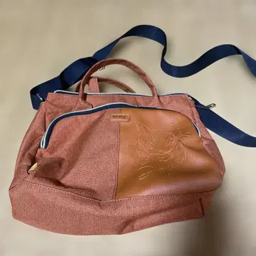 오렌지 캔버스 숄더백