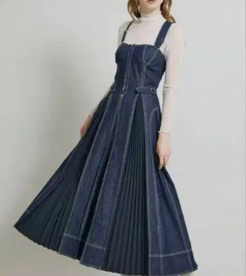 카사플라인 데님 원피스