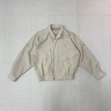 빈티지 자켓 짧은 기장 블루종 캐주얼 베이지