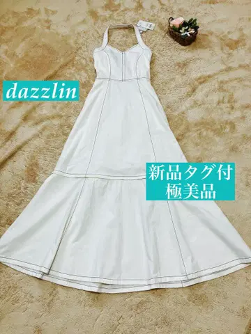 극품  dazzlin 다즈린  홀터넥  원피스  화이트  S