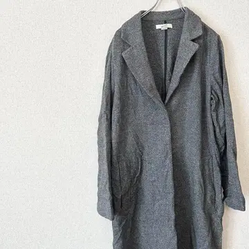 H&M 롱 코트 그레이 M 겉옷 얇은 소재 아우터