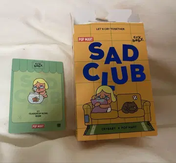 Popmart crybaby SAD CLUB