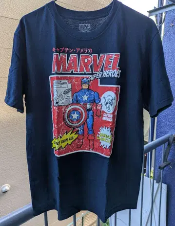 MARVEL 캡틴 아메리카 티셔츠 네이비