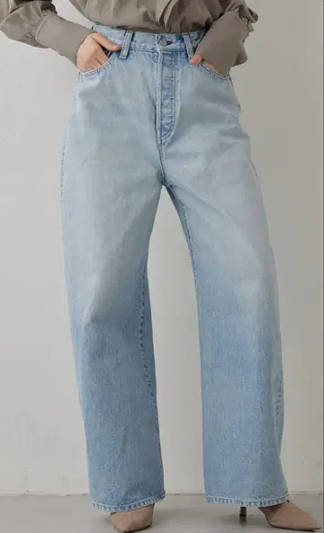 와이드 레그 데님 팬츠