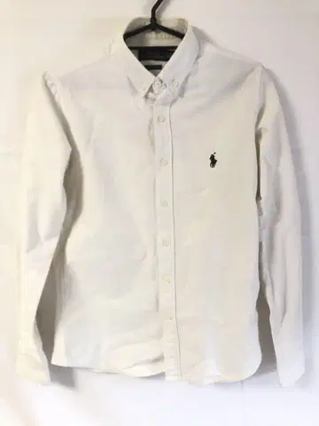 랄프 로렌 Ralph Lauren 긴팔 셔츠 자수 로고 화이트 S