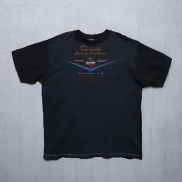 Harley Davidson 2355 USA 제작 구제 티셔츠 XL 블랙