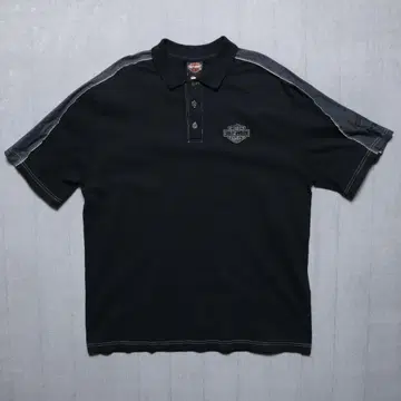 Harley Davidson 2354 피케 셔츠 XL 블랙