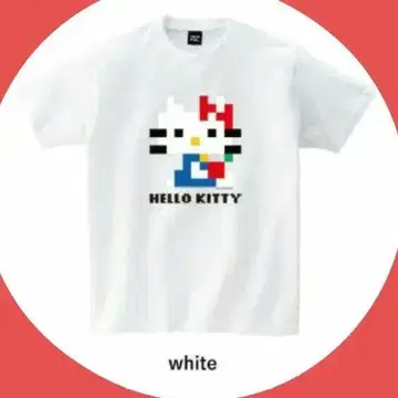 헬로 키티 픽셀 아트 티셔츠 XL
