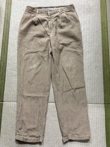 베이지 코듀로이 와이드 팬츠