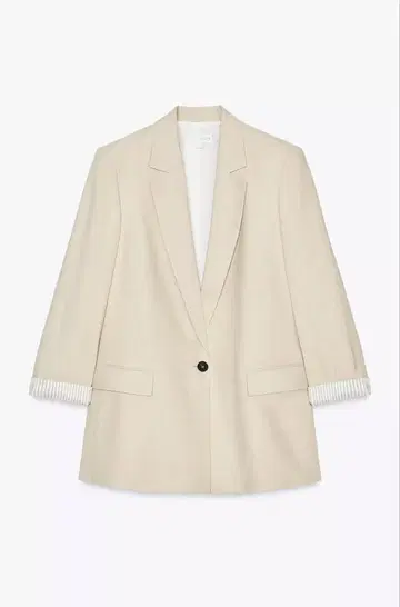 새 제품 미사용, 태그 부착, ZARA 프린트 패턴 카프스 리 블레이저