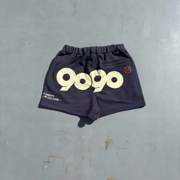 9090 90 로고 마이크로 쇼츠 네이비