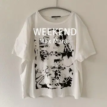 WEEKEND Max Mara 상의 티셔츠 프린트 흰색 검정
