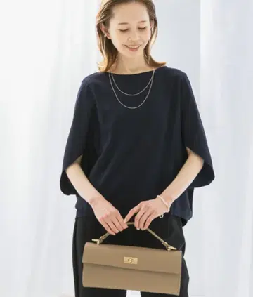 땀 방지 5분 소매 돌맨 풀오버 네이비
