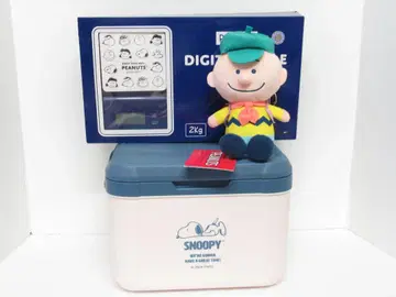스누피 쿨러 박스 디지털 저울 선물 세트 (인형 포함)