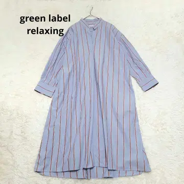 green label relaxing 셔츠 원피스 롱 스트라이프