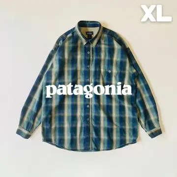 Patagonia 1999년 옴브레 체크 얀 다이 워크 셔츠 XL