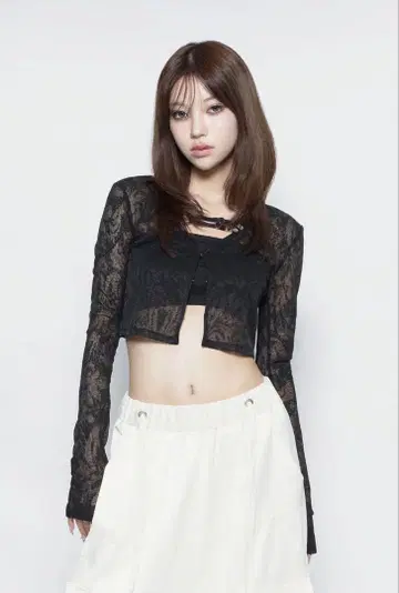 theredthread S clip cardigan cropped