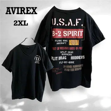 AVIREX B-2 스피릿 티셔츠 아비렉스 2XL 사이즈 검정