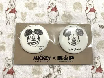 [새상품] Mickey x King & Prince 캔뱃지 세트 1점