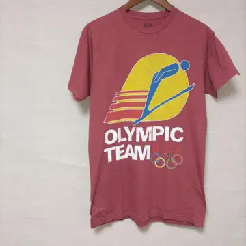 USA 올림픽 팀 T셔츠 size:M 크림슨