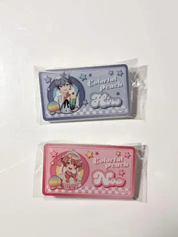 컬러풀 피치 이름표 배지 컬렉션 - 노아 & 히로 세트