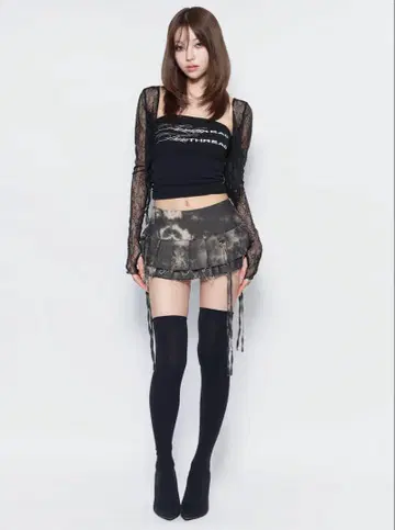 S 플리츠 크래시 스커트 THEREDTHREAD