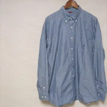 NAUTICA 스트라이프 패턴 버튼다운 셔츠 size:XL