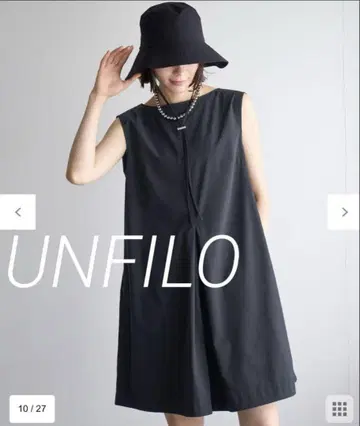 UNFILO FINE MOVE 올인원 멜빵 바지 차콜 그레이