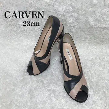 CARVEN  펌프스 첸키 힐 오픈 토 레더