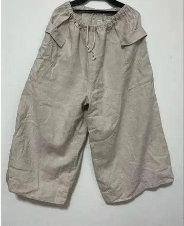 나카가와 마사시치 상점 린넨 큐롯 베이지