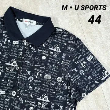 [엠유 스포츠] 반팔 피케 셔츠 44 사이즈 네이비 x 화이트 여성용