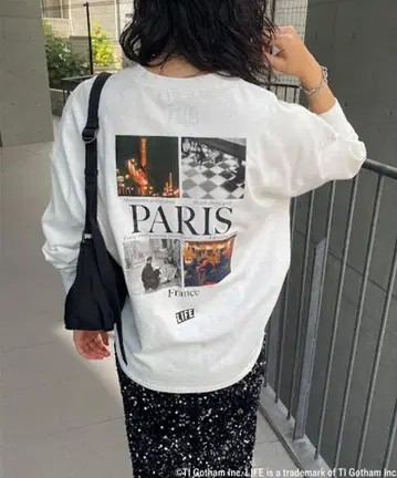 GOOD ROCK SPEED LIFE PARIS 사진 티셔츠 롱티