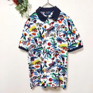 POLO RALPH LAUREN 폴로베어 컬러풀 프린트 반팔 피케 셔츠