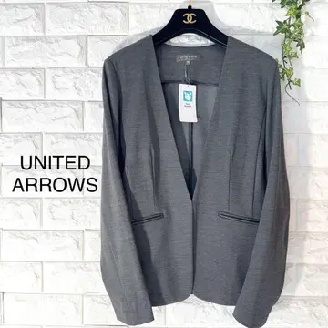 신품 UNITED ARROWS 노칼라 재킷 유나이티드 아
