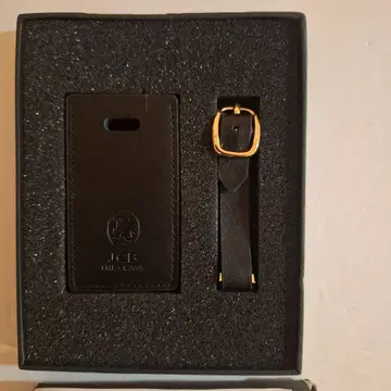 JCB 블랙 가죽 키 케이스 스트랩 포함