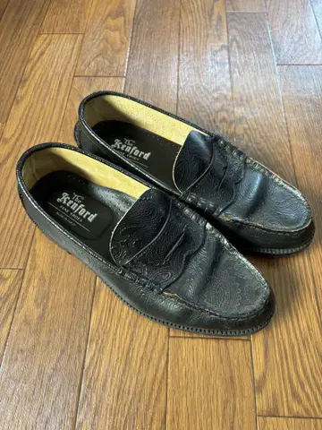 Kenford 페리 패턴 로퍼 가죽 신발