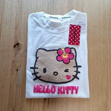 Hello Kitty 헬로키티 햇볕에 그을린 반팔 빅 와이드 티셔츠 M