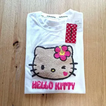 Hello Kitty 헬로키티 햇볕에 그을린 반팔 빅 와이드 티셔츠 M