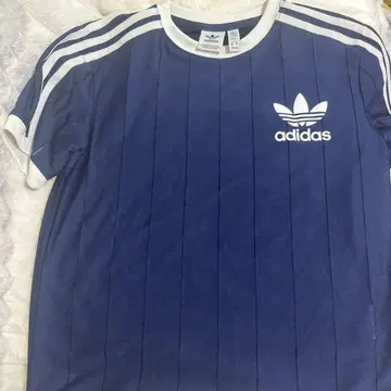 adidas 네이비 스트라이프 티셔츠 L