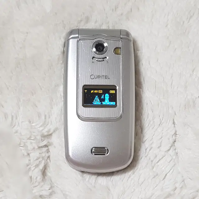 심플 스타일 실버ㅣ폴더폰ㅣ피처폰ㅣY2Kㅣ레트로ㅣ큐리텔 PT-L1400