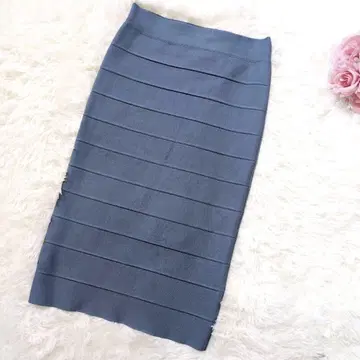 BCBG MAXAZRIA 니트 타이트 스커트 무릎 아래 블루 그린 S