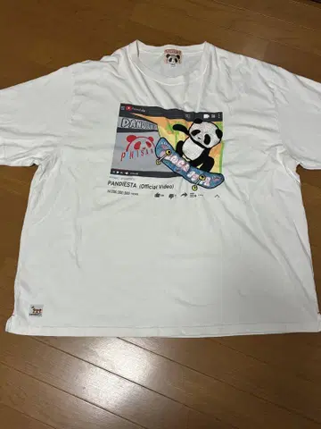 PANDISTA Japan 팬더 티셔츠 화이트 5L