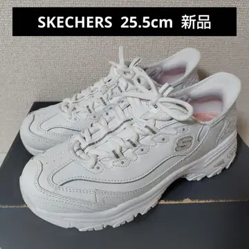 SKECHERS 스니커즈 25.5cm 흰색 실버