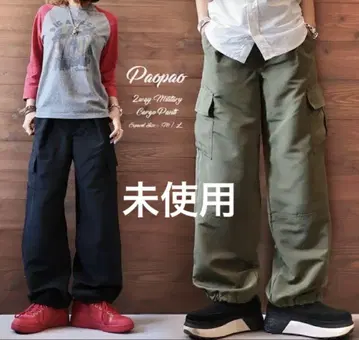 미사용 PAOPAO 파오파오 카고 팬츠 블랙