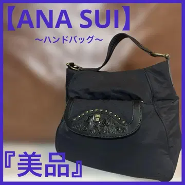 [레어] ANNA SUI 토트백 스터드 꽃무늬 블랙 안나수이