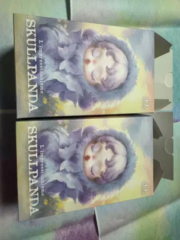 SKULLPANDA 인상주의 스타일 플러시 인형 2개 세트