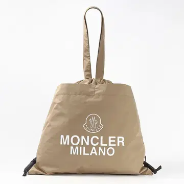 MONCLER/AQ 로고 디테일 드로우 스트링 토트백 베이지